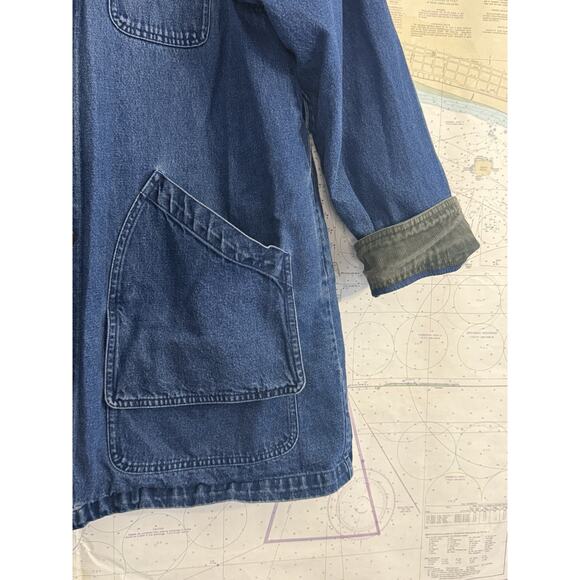 LL Bean Vintage Blanket Lined Jean Chore Coat Barn Jacket Men’s XL - Picture 6 of 14